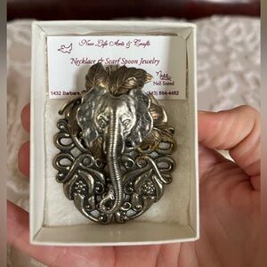 Elephant Spoon Jewelry necklace hand crafted